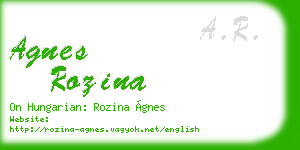 agnes rozina business card